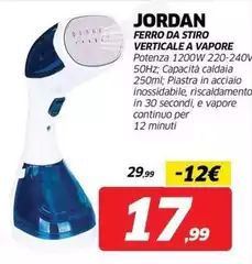 Jordan - Ferro Da Stiro Verticale A Vapore 