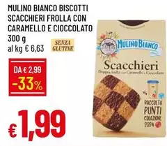 Mulino Bianco - Biscotti Scacchieri Frolla Con Caramello E Cioccolato
