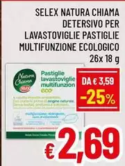 Selex - Natura Chiama Detersivo Per Lavastoviglie Pastiglie Multifunzione Ecologico