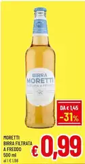 Moretti - Birra Filtrata A Freddo