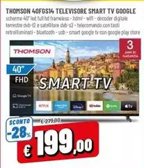 Thomson - 40FGS14 Televisore Smart Tv Google