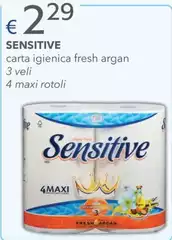 Sensitive - Carta Igienica Fresh Argan