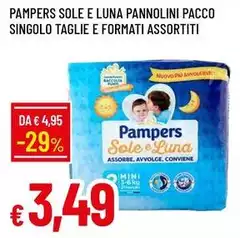 Pampers - Sole E Luna Pannolini Pacco Singolo Taglie E Formati Assortiti