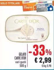Carte d'or - Gelato