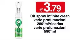 Cif - Spray Infinite Clean Varie Profumazioni