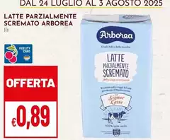 Arborea - Latte Parzialmente Scremato
