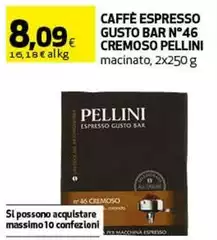 Pellini - Caffè Espresso Gusto Bar N°46 Cremoso