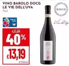 Le vie dell'uva - Vino Barolo DOCG