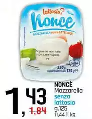Nonce - Mozzarella Senza Lattosio