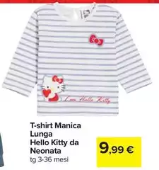 Hello kitty - T-shirt Manica Lunga Hello Kitty Da Neonata
