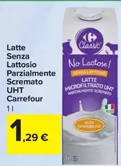 Selection carrefour - Latte Senza Lattosio Parzialmente Scremato UHT