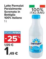 Parmalat - Latte Parzialmente Scremato In Bottiglia 100% Italiano