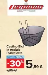 Cestino Bici In Acciaio Plastificato