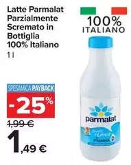 Parmalat - Latte Parzialmente Scremato In Bottiglia 100% Italiano