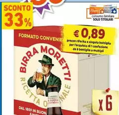Moretti - Per L'Aquistao Di 1 Confezione