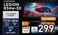 Lenovo - Legion R34w-30 Gaming Monitor 67C7GACBIT