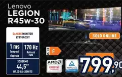 Lenovo - Legion R45w-30 Gaming Monitor 67B1GAC3IT 