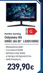 Samsung - Monitor Gaming Odyssey G5 G55C Da 32" LS32CG552