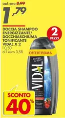 Vidal - Doccia Shampoo Energizzante/Docchiaschiuma Tonificante