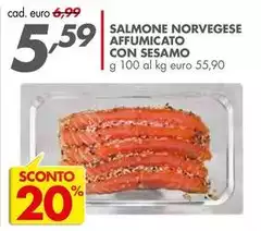 Salmone Norvegese Affumicato Con Sesamo