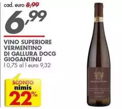 Vino Superiore Vermentino Di Gallura DOCG