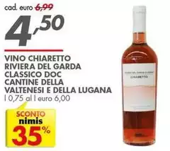 Riviera - Vino Chiaretto  Del Garda Classico DOC Cantine Della Valtenesi E Della Lugana