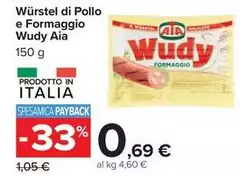 Aia - Würstel Di Pollo E Formaggio Wudy