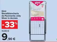 Gimi - Stendibiancheria Da Pavimento Jolly Silver In Acciaio
