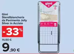 Gimi - Stendibiancheria Da Pavimento Jolly Silver In Acciaio
