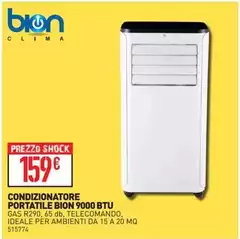 Bion - Condizionatore Portatile 9000 Btu