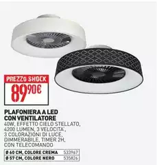 Plafoniera A Led Con Ventilatore