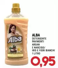 Alba - Detergente Pavimenti Argan E Narciso/ Iris E Fiori Bianchi