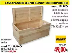 Blinky - Cassapanche Legno  Con Coperchio Mod. Ibisco