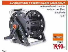 Claber - Avvolgitubo A Parete Claber Aquapony