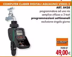 Claber - Computer Digitali Aquauno Video-2 Art