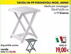 Tavoli In Pp Pieghvoli Mod. Arno