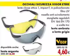 Vigor - Occhiali Sicurezza Etere