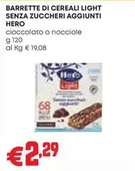 Hero - Barrette Di Cereali Light Senza Zuccheri Aggiunti
