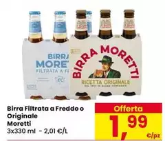 Moretti - Birra Filtrata A Freddo O Originale
