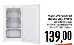 Hyundai - Congelatore Verticale  Vfhn-O85M3w