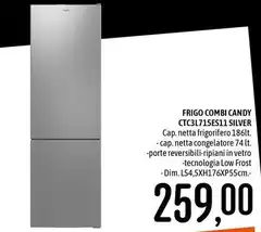 Candy - Frigo Combi Ctc3l715es11 Silver