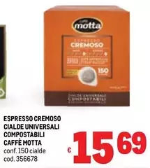 Caffè motta - Espresso Cremoso Cialde Universali Compostabili
