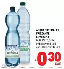 Levissima - Acqua Naturale/Frizzante