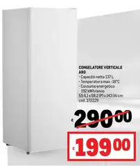 Max - Congelatore Verticale Aro