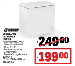 Congelatore Oriziontolale