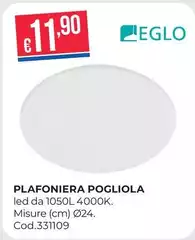 Eglo - Plafoniera Pogliola