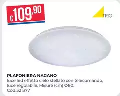 Plafoniera Nagano
