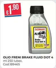Sonax - Olio Freni Brake Fluid Dot 4