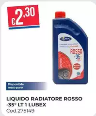 Lubex - Liquido Radiatore Rosso -35° 