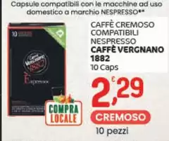 Caffè vergnano 1882 - Caffè Cremoso Compatibili Nespresso
